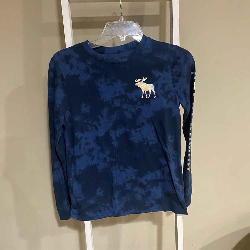 Abercrombie Kids Blue Tee with Moose Emblem- 11/12-#64